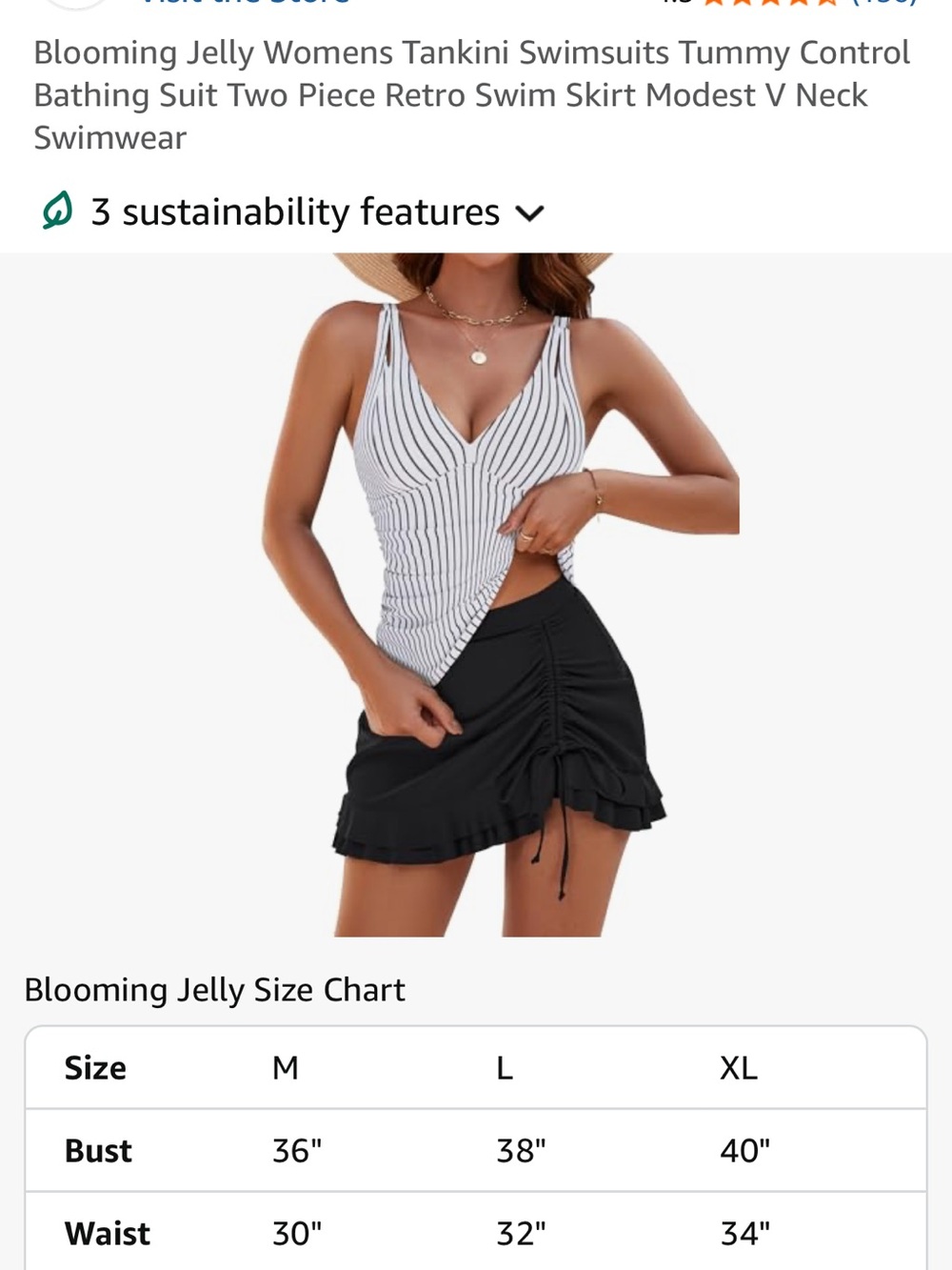Blooming Jelly Black Ruffle Drawstring Swim Mini Skirt